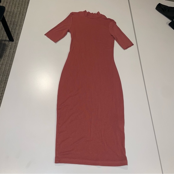 SHEIN Dresses & Skirts - Long Orange dress medium size short sleeve 👗🛍️🛒